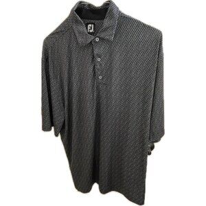 FootJoy FJ Performance Stretch Golf Polo Shirt Geometric Print Mens Extra Large